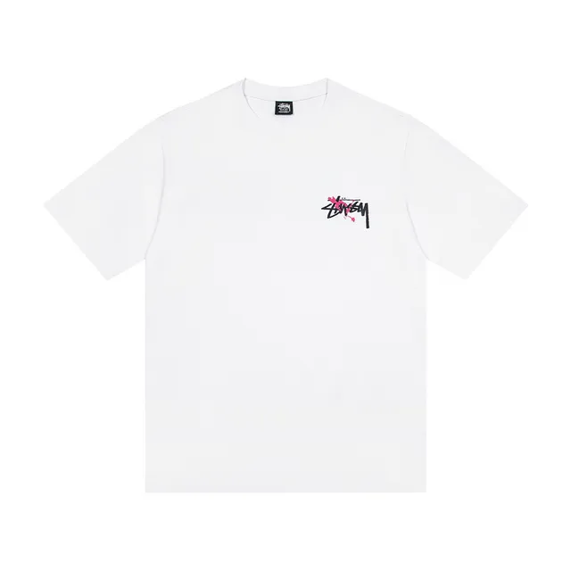 Stussy Stock Logo Multicolor Graphic Print T-Shirt
