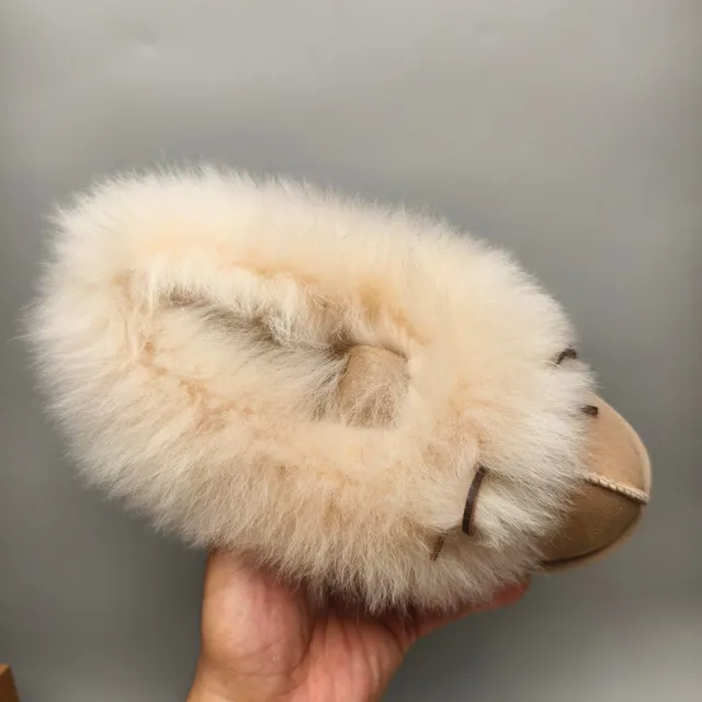 UGG Tasman Beige Suede Shearling-Trimmed Loafer