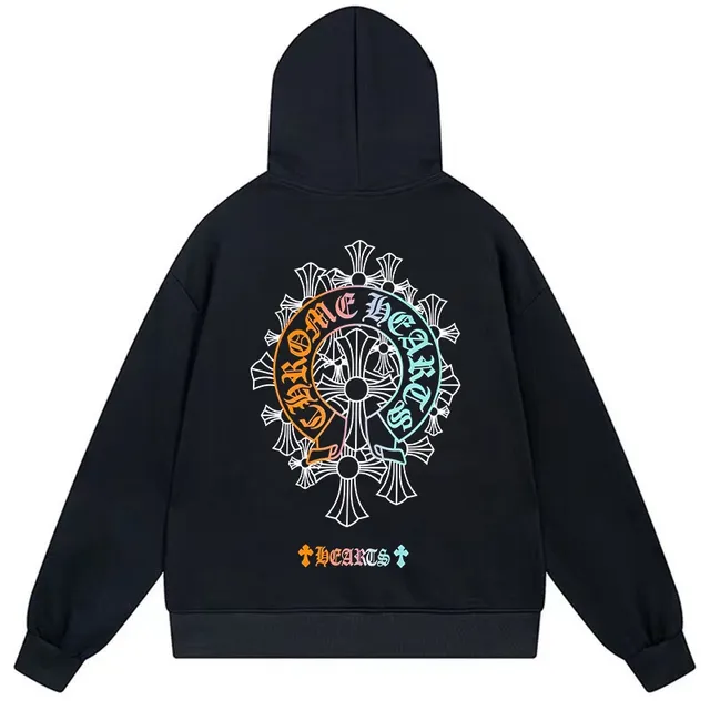 Chrome Hearts Graphic Cross Motif White Hoodie