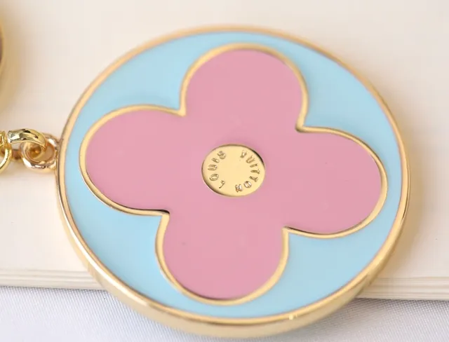 Louis Vuitton Pink Multicolor Enamel Flower Charms Gold-Tone Hardware Crossbody Bag