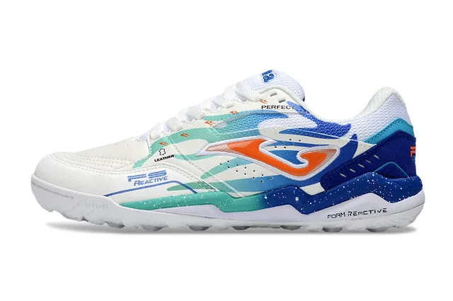 Joma Perfect White Multicolor Low-Top Synthetic-Mesh Upper Sneakers