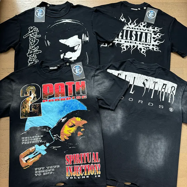 Hellstar Graphic Print Double-Sided T-Shirt