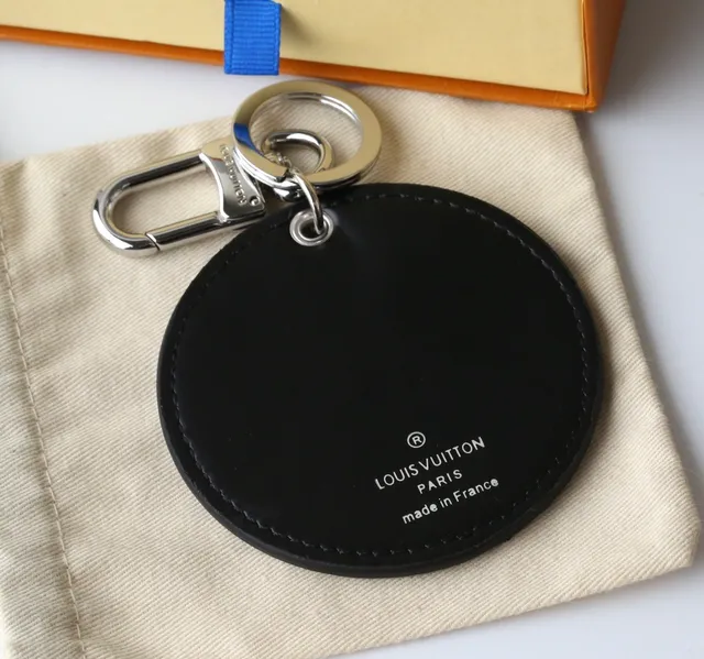Louis Vuitton Monogram Canvas Key Holder Brown Yellow Circular Tote Bag