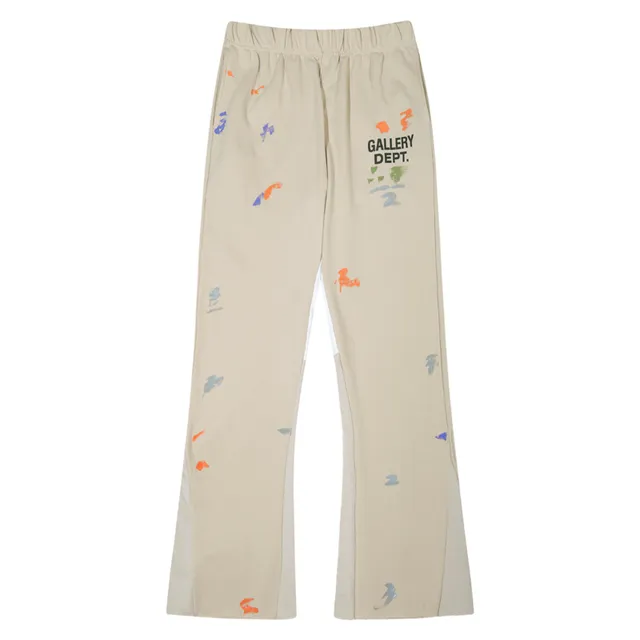 Gallery Dept Paint-Splatter Flared Elastic-Waist Pants