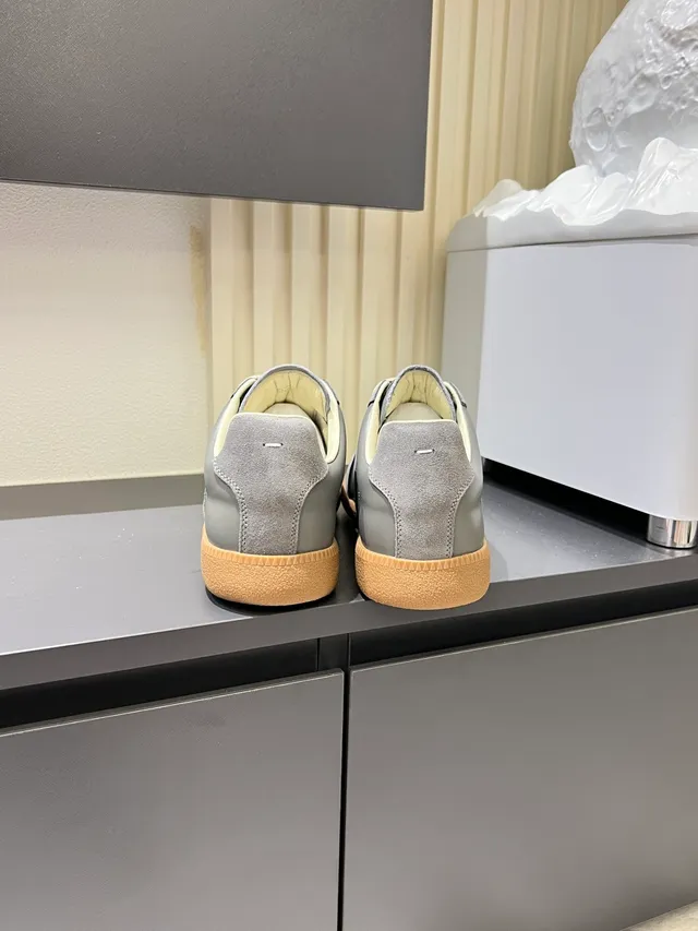 Maison Margiela White Multicolor Low-Top Leather Upper Lifestyle Sneakers