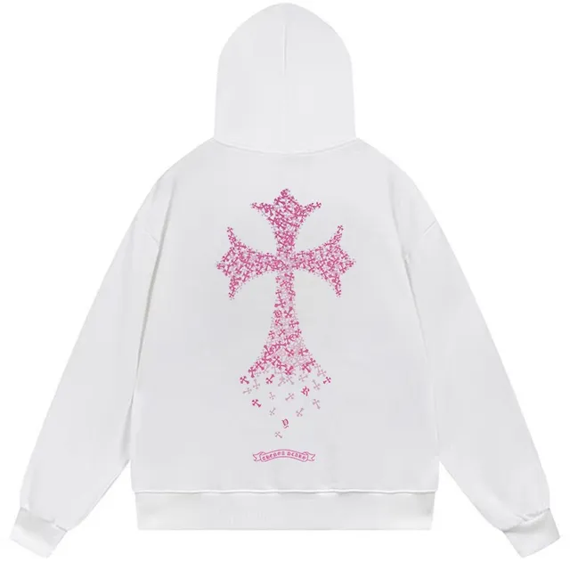 Chrome Hearts Cross Motif Embroidered Black Hoodie
