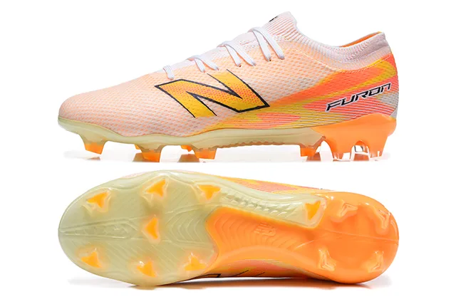 New Balance Furon Gradient Peach Orange Firm-Ground Soccer Shoes