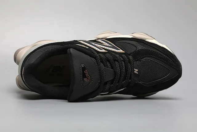 New Balance 9060 Black and Cream Lifestyle Sneakers