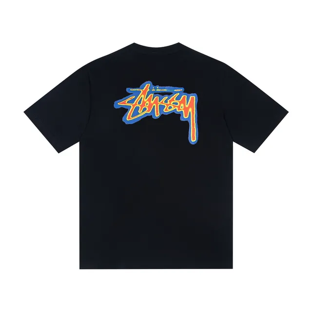 Stussy Stock Logo Multicolor Graphic T-Shirt