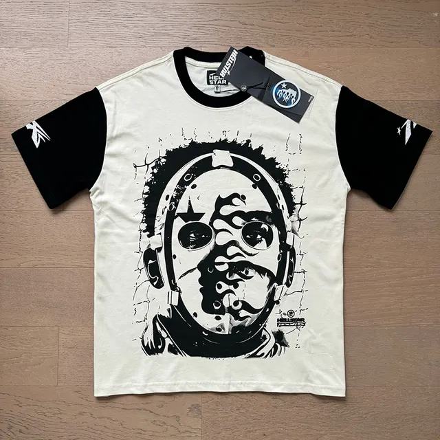 Hellstar Graphic Print Contrast-Sleeve Oversized T-Shirt