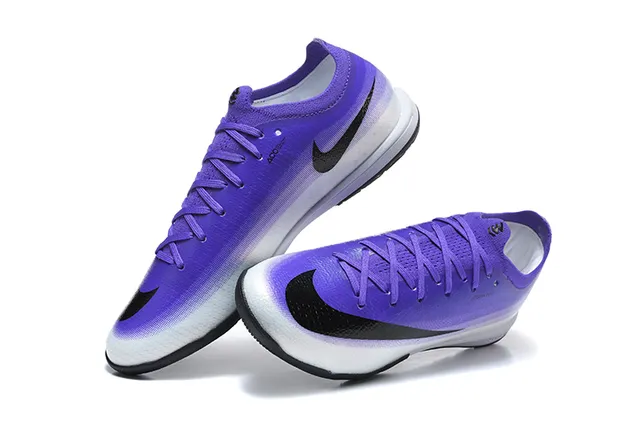 Nike Purple White Low-Top Gradient Upper Indoor Soccer Shoes
