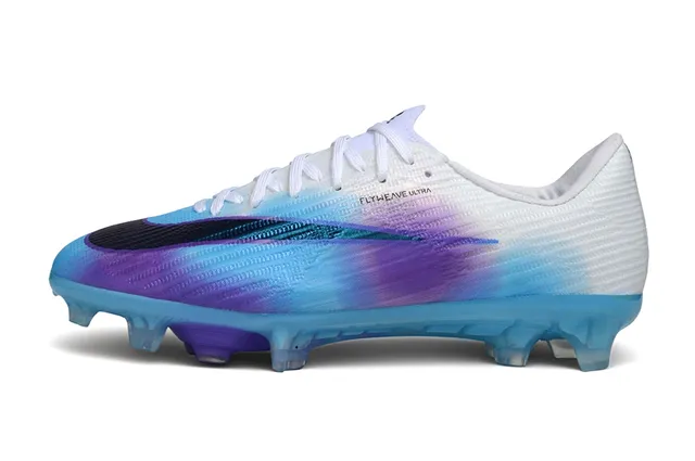 Nike White Multicolor Flyweave Ultra Upper Gradient Iridescent Overlay Firm-Ground Soccer Shoes