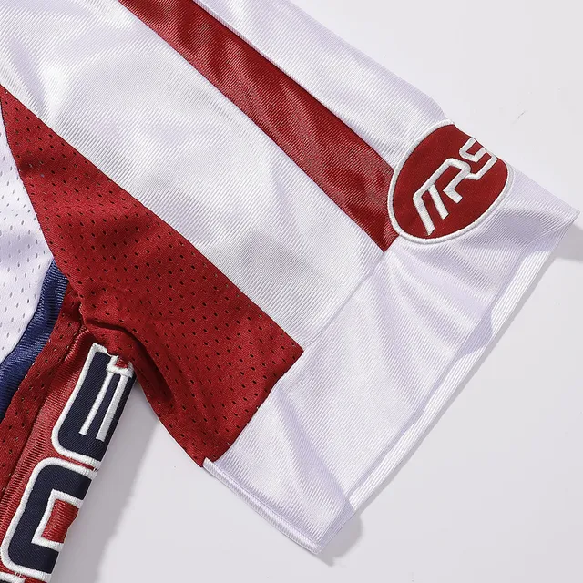 Supreme Rose Collaboration White Red V-Neck Mesh Construction Jersey
