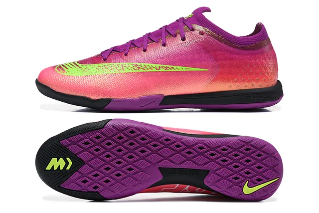 Nike Pink Purple Knit Upper Gradient Colorway Indoor Soccer Shoes