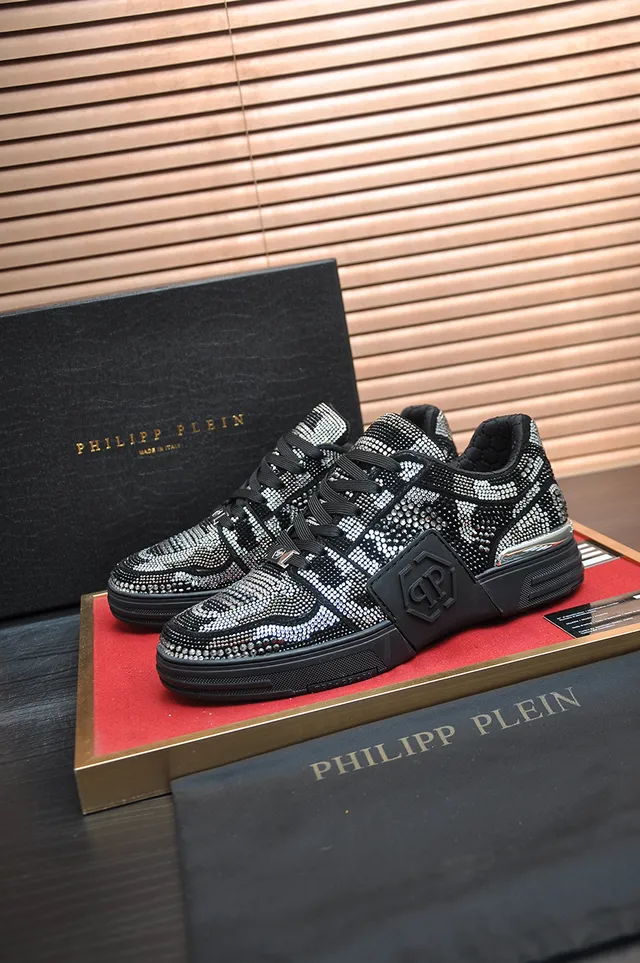 Philipp Plein Crystal-Embellished Logo Plaque Platform Lifestyle Sneakers